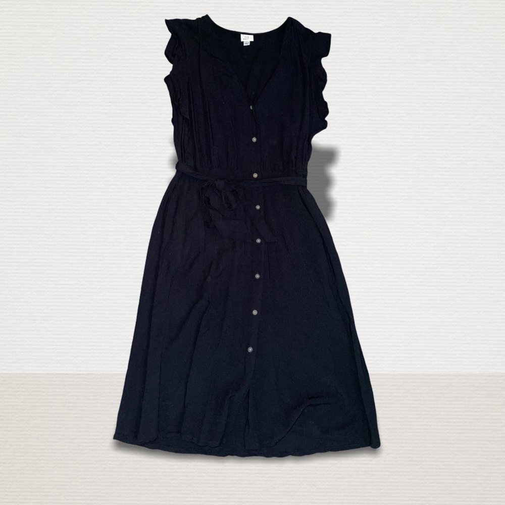 a new day Black Button Front Dress Size Xl